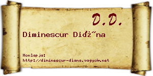 Diminescur Diána névjegykártya