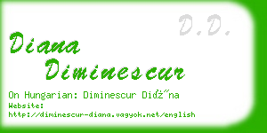 diana diminescur business card